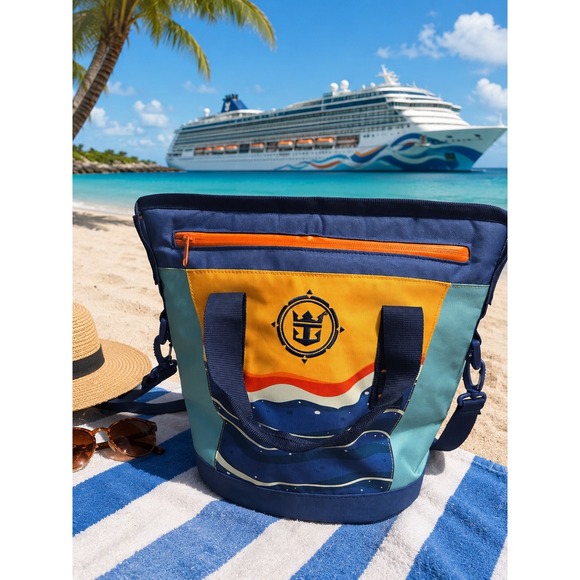 Royal Caribbean Other - Royal Caribbean International Insulated Cooler Tote Bag Blue Nautical Cruise Bag
